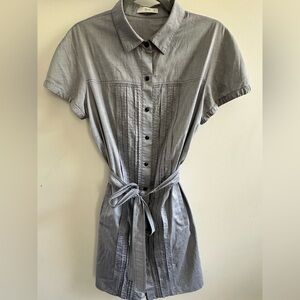 Prada Belted Short Sleeve Shirtdress